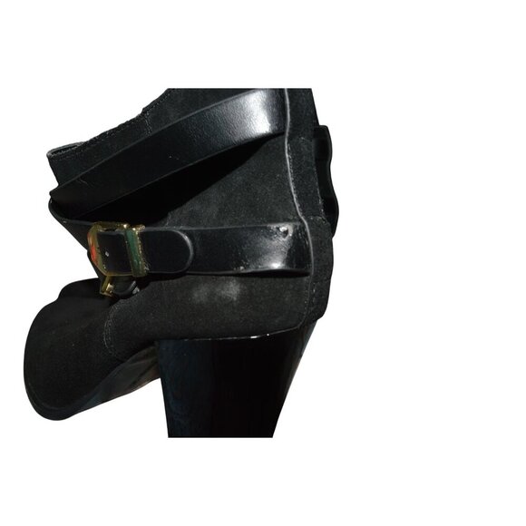 INC International Concepts Black Jaydie Boots Women's Size 7.5 Leather Buckles - Picture 4 of 11